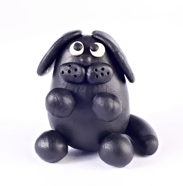 塑像用粘土の犬 — ストック写真