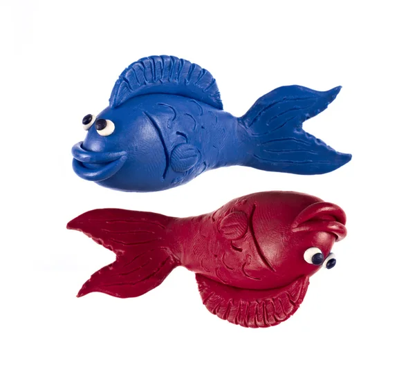 Peixes de plasticina — Fotografia de Stock