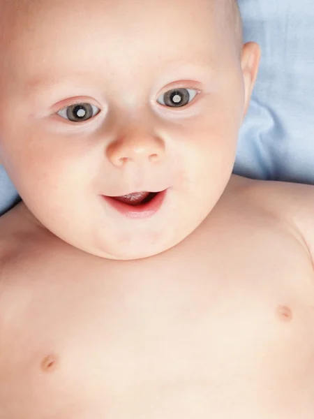 Baby boy in diaper — Stock Photo, Image