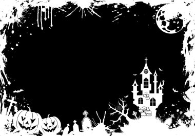 Grunge Halloween frame clipart