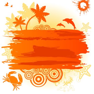 Summer banner clipart