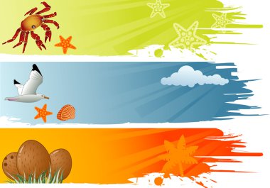 Summer banner clipart