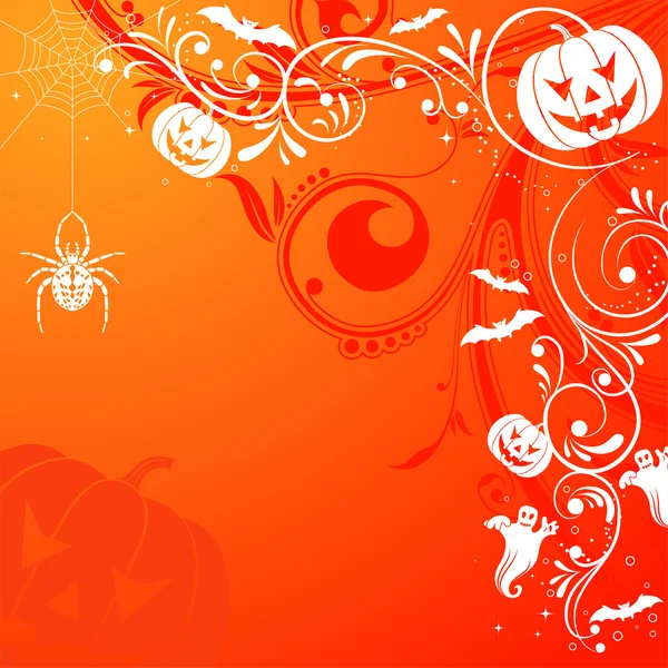 Fond d'Halloween floral — Image vectorielle