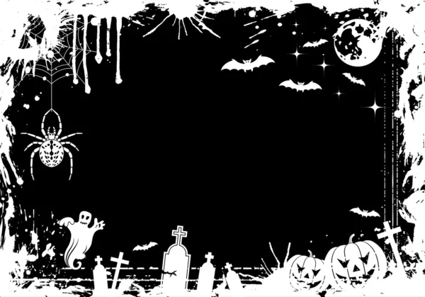 Grunge Halloween frame — Stok Vektör