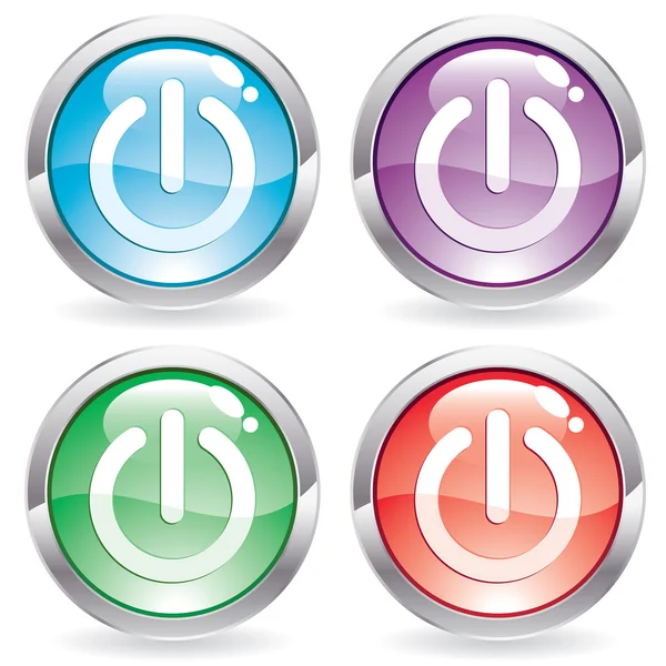 Set gloss button with Switch — Stock Vector