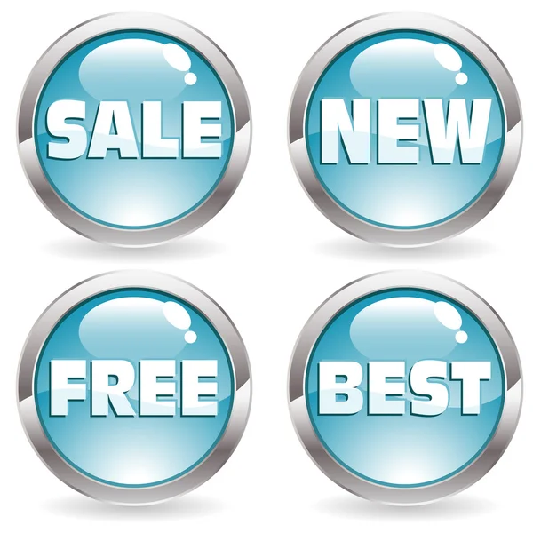 Set sale button — Stock Vector