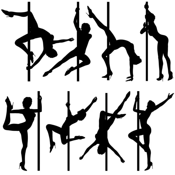 Recueillir des silhouettes dansantes — Image vectorielle