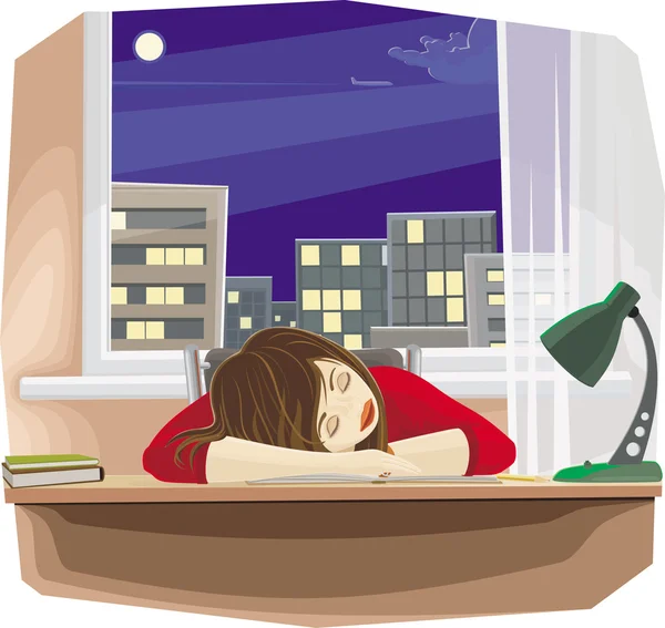 Menina adormecida Ilustração De Stock