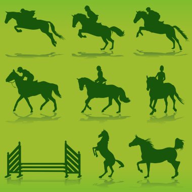 Horse silhouette backgrund clipart