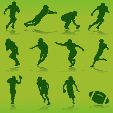 American football player clipart