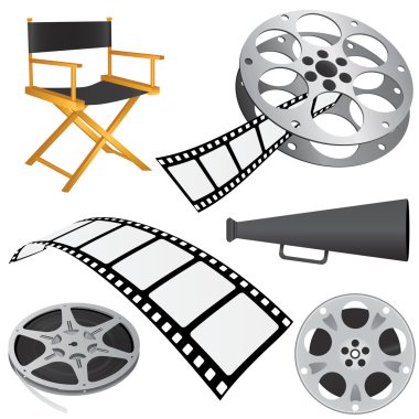Film objects clipart