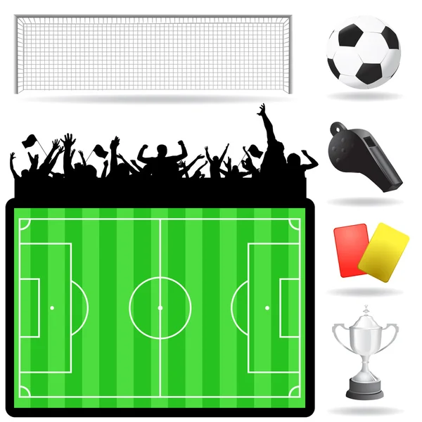 Soccer great set — Stock Vector