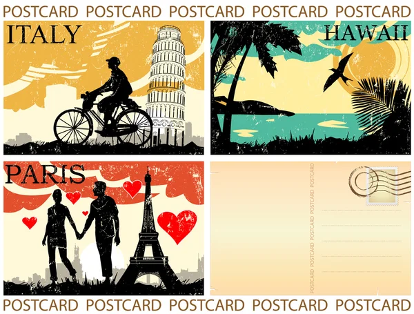 Postkarte tolles Set — Stockvektor