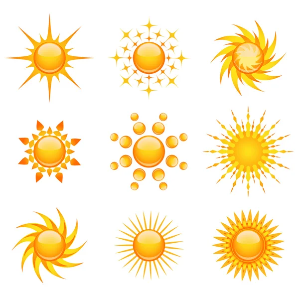 太陽のセット — ストックベクタ