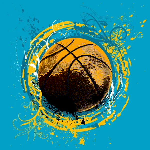 Grunge 篮球 — 图库矢量图片