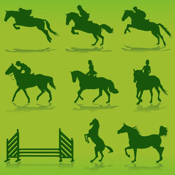 Pferdesilhouette Hintergrund — Stockvektor