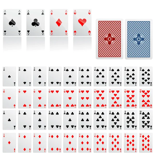 Oyun kart koleksiyonu — Stok Vektör