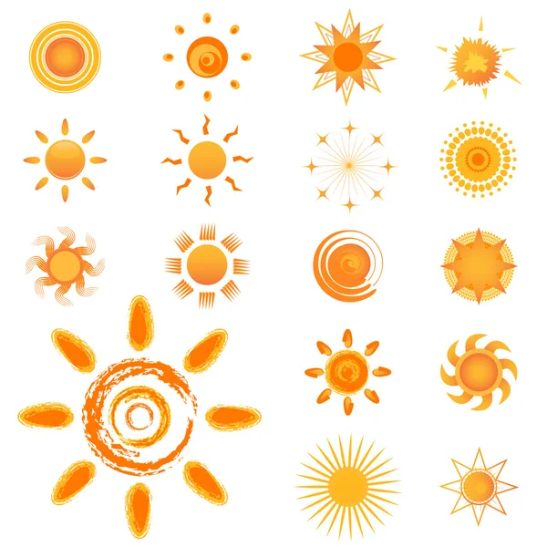 Güneş illüstrasyon tasarımı — Stok Vektör