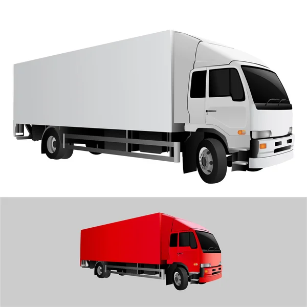 Grande dettaglio camion cargo — Vettoriale Stock