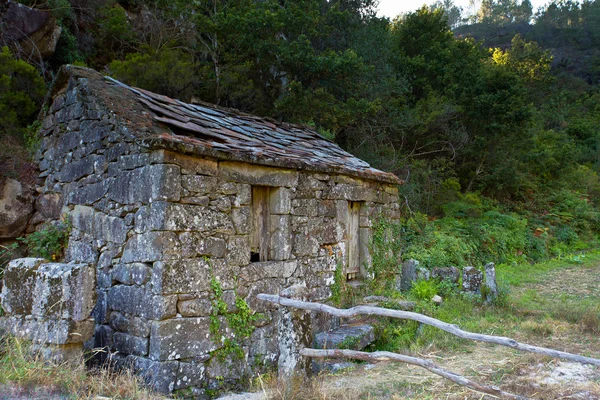 Floresta, Casa de pedra — Fotografia de Stock