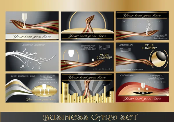 stock vector BUSINESS CARD SET