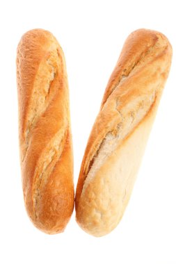 French baguettes isolated clipart