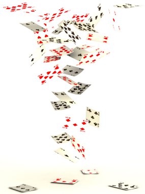 Falling cards clipart