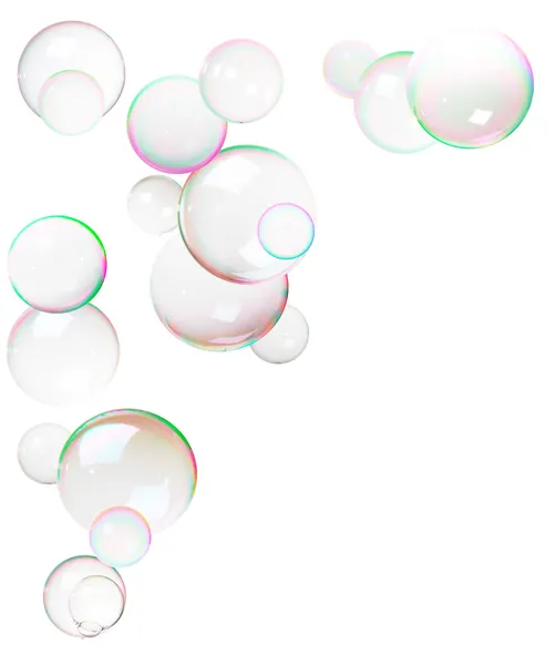 Colorful bubbles made from soap — Stock Photo, Image