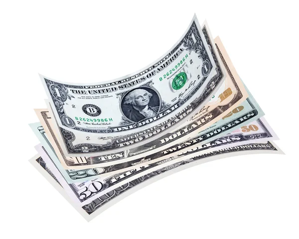 Pilha de notas de dólar — Fotografia de Stock