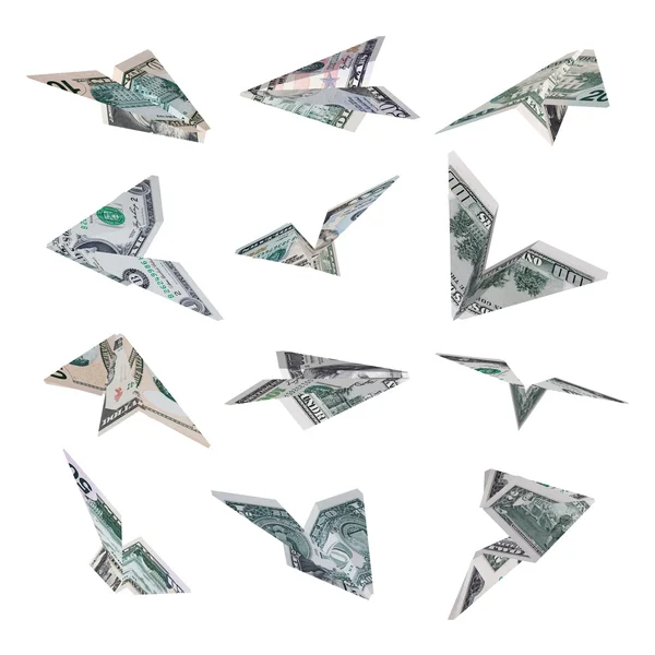 Dollar vliegtuig vliegen — Stockfoto
