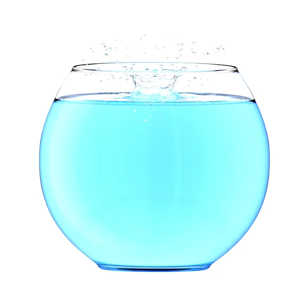 金魚鉢の水のしぶき — ストック写真
