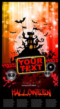 Suggestive Hallowen Party Flyer clipart