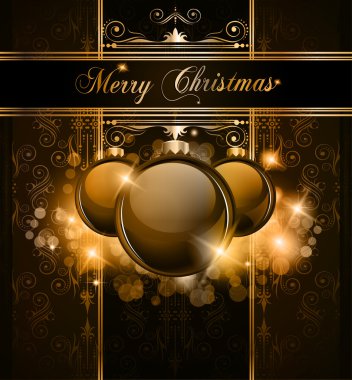 Elegant Merry Christmas background clipart