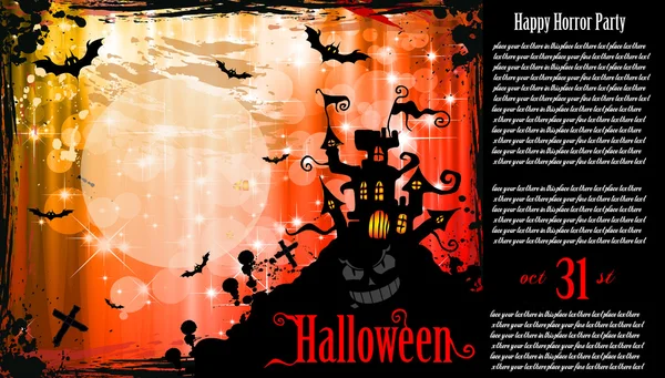 Müstehcen hallowen partisi el ilanı — Stok Vektör