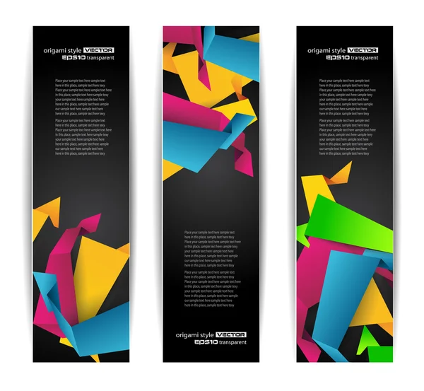 Set of abstract modern header banner — Stock Vector