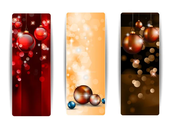 Bannières verticales de Noël — Image vectorielle