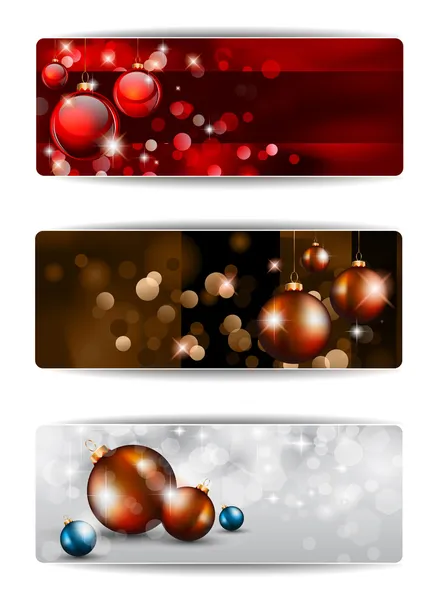 Merry christmas elegante banners — Stockvector
