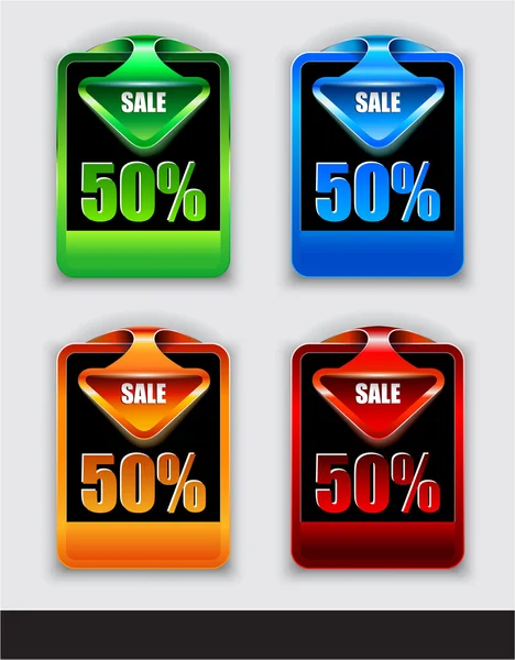 Prodej značky stylovou šipku sleva panel — Stockový vektor