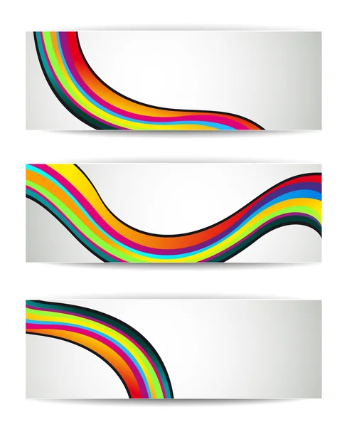 Set of abstract modern header banner — Stock Vector