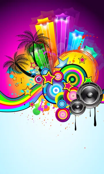Événement tropical Disco Flyer — Image vectorielle
