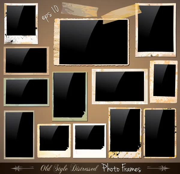 Collection of Vintage Photo Frames Royalty Free Stock Vectors
