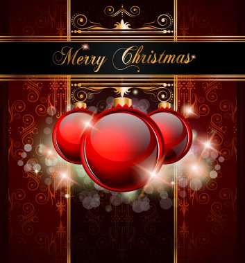 Elegant Merry Christmas background clipart