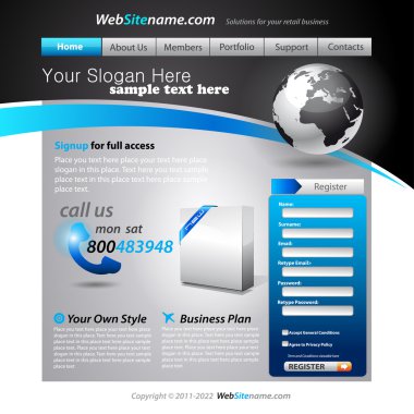 Business WebSite Template clipart