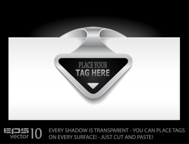Original Style Paper Tag with TRANSPARENT shadows. clipart