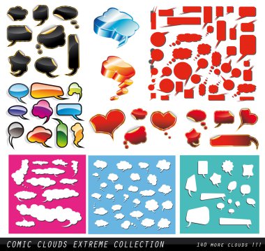 Comic Clouds EXTREME collection clipart