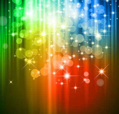 Magic Waterfall of lights clipart