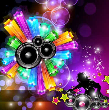 Music Disco Flyer for Dancing Events clipart