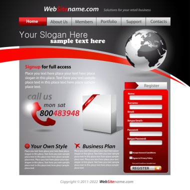 Business WebSite Template clipart