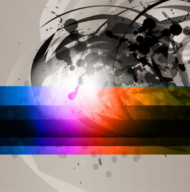 Business Technology Background woth Rainbow gradient and Abstract shapes clipart