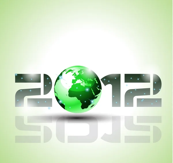 Alta tecnologia e ecologia estilo verde 2012 —  Vetores de Stock